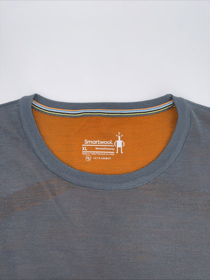 $130 Smartwool Women’s Intraknit Activ Merino Base Layer Top-pewter Blue-XLarge