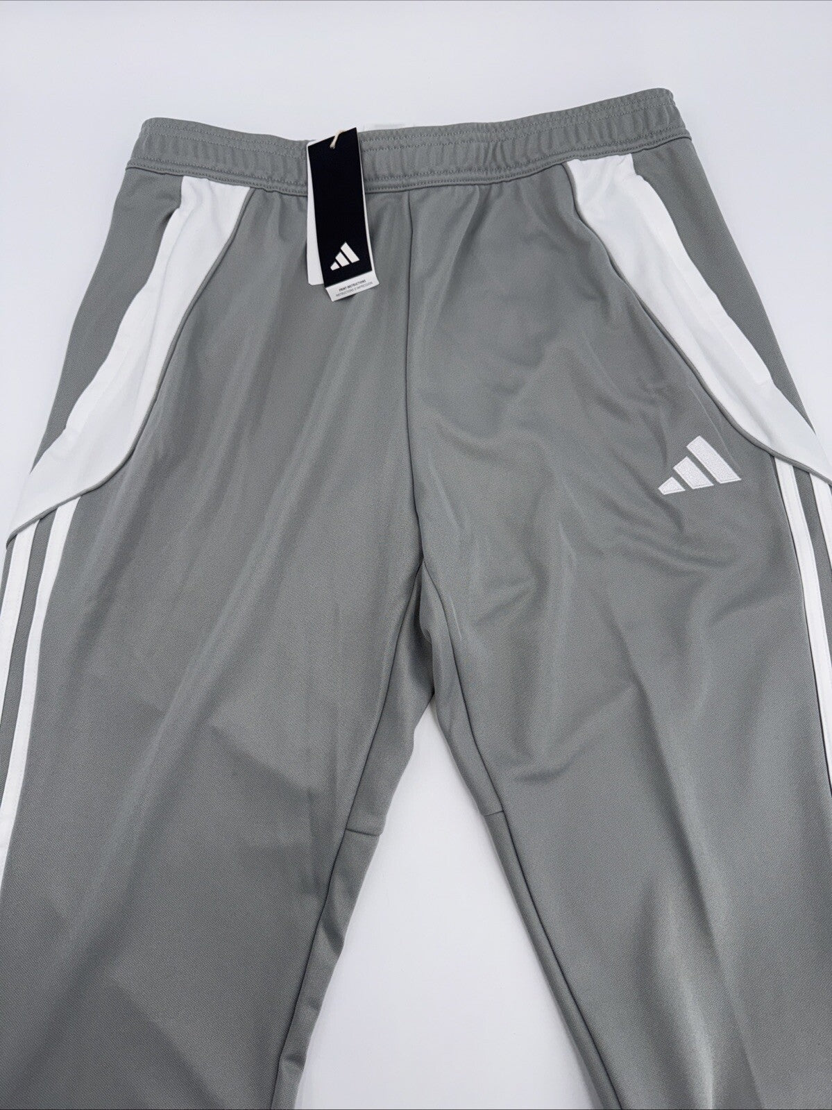 $50 Adidas Men's Tiro 24 Slim Training Pants - Grey On White- Medium- New Tag