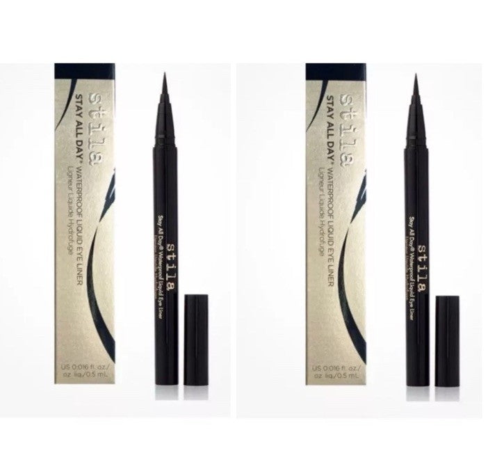 2 PACK Stila Stay All Day Waterproof Liquid Eye Liner “Intense Black” Full Size