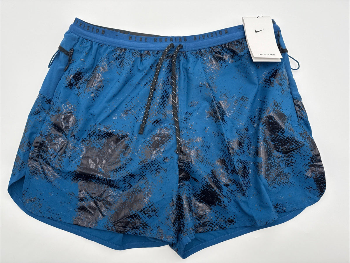 $100 Nike Men’s ADV Running Division Shorts Blue Black FN3377-476- Size: Medium