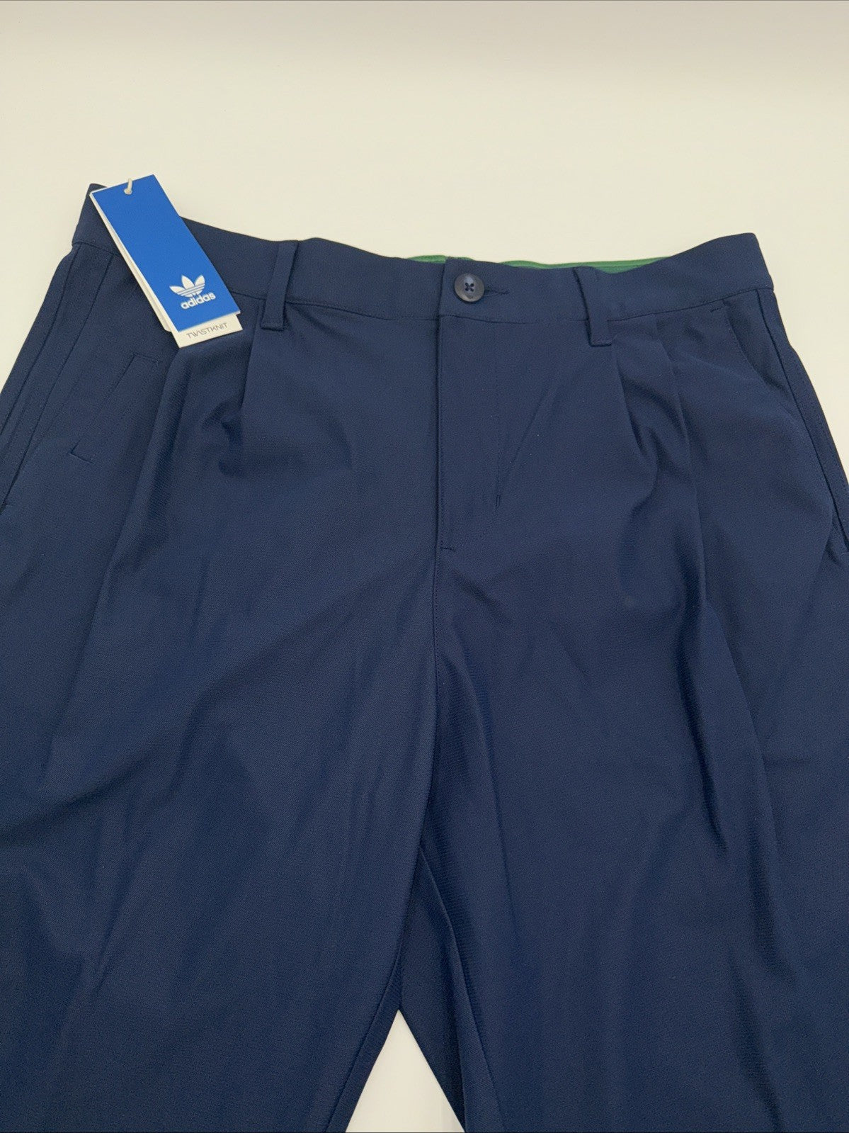 $100 Adidas Men’s Originals TWISTKNIT Pleated Pants- Night Indigo- 30W 32L- New