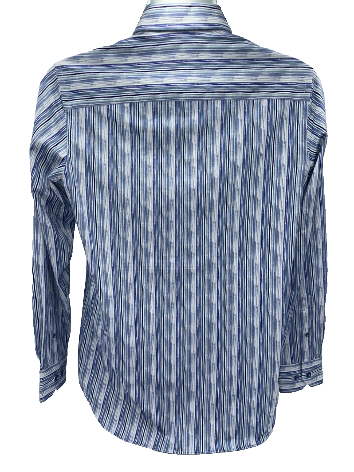 $150 Bugatchi Men's Button Up Shirt - Blue/White - Small - New With Tags