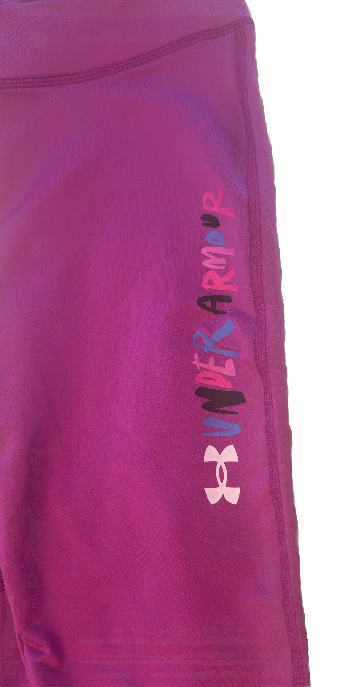 $45 Under Armour Youth Girl’s Cold Weather Leggings Kids- UA Purple- Youth Large