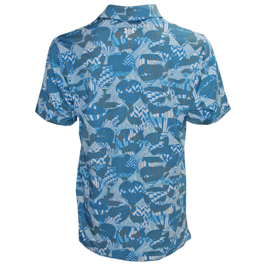 $70 Under Armour Men's Playoff 3.0 Hot Air Balloon Polo Shirt-Blue - Medium -New
