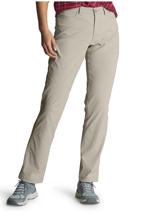 $70 Eddie Bauer Women's Rainier Stretch Hiking Pants-Pumice Beige -Size: 8 New