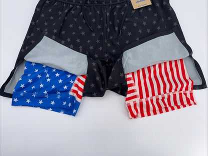 $80 Chubbies Men’s The Danger Zone 5.5” Ultimate Training Shorts-Black-Small