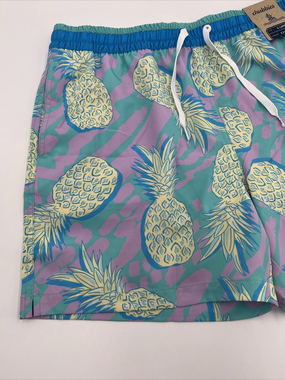 Chubbies Men's Stretch Swim Trunks 5.5" The Low Tides-Multi-X-Large-New $70
