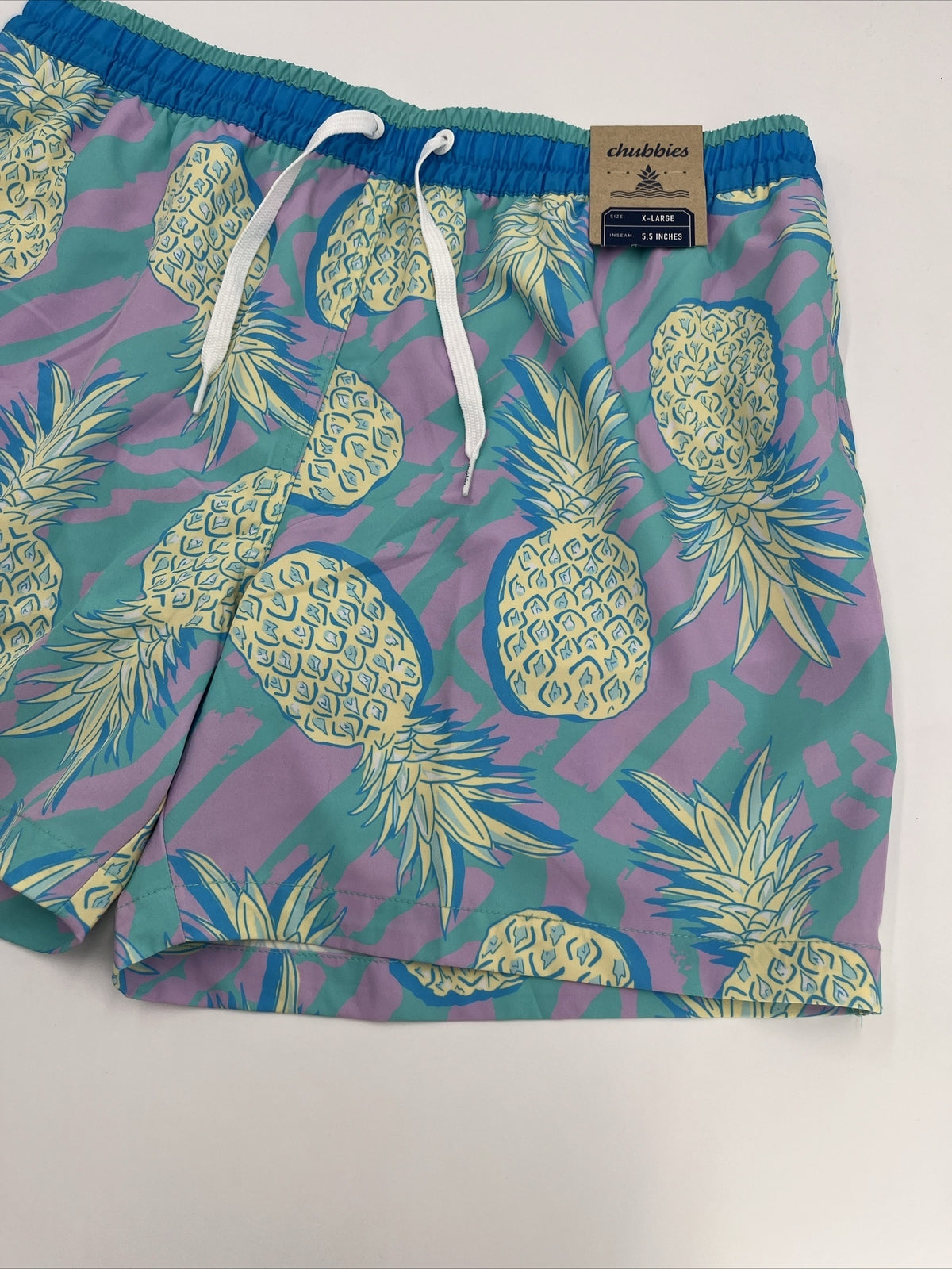Chubbies Men's Stretch Swim Trunks 5.5" The Low Tides-Multi-X-Large-New $70