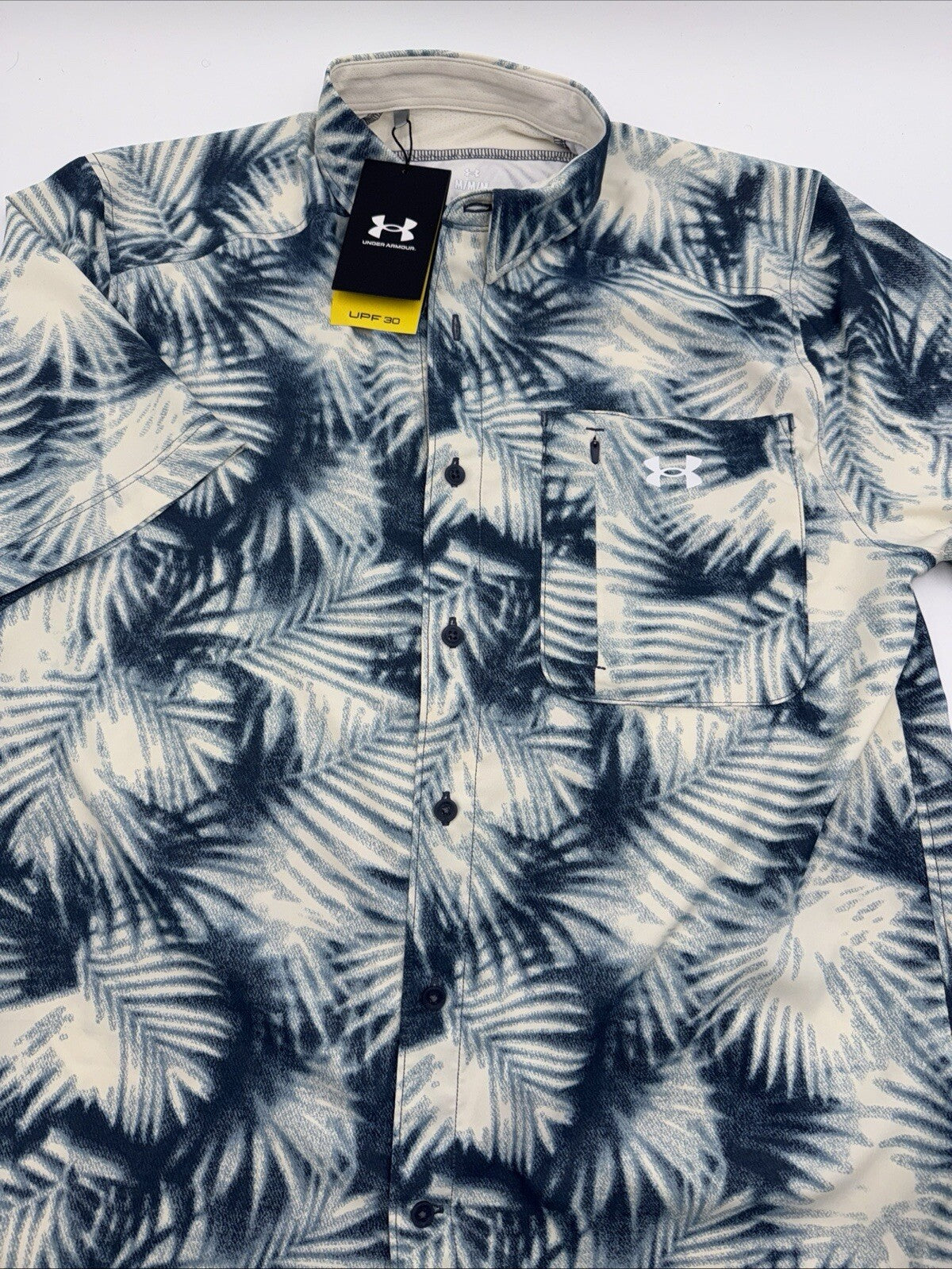 Under Armour Men's Dockside Short Sleeve Novelty Shirt Drift Tide-Blue-Medium