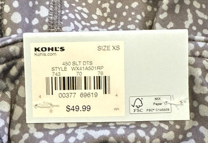 FLX  Women’s Affirmation High-Waisted 7/8 Ankle Leggings- Slate Dots- XS- NWT