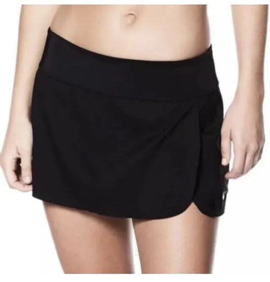 NIKE Women’s Swim Black Boardskirt bikini bottoms NESS8203-001 BLACK-Size MEDIUM