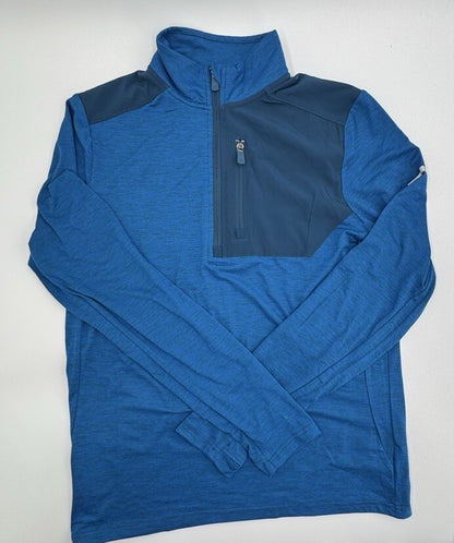 Tek Gear Men’s Mixed Media Pullover Shirt - Dark Blue - Small