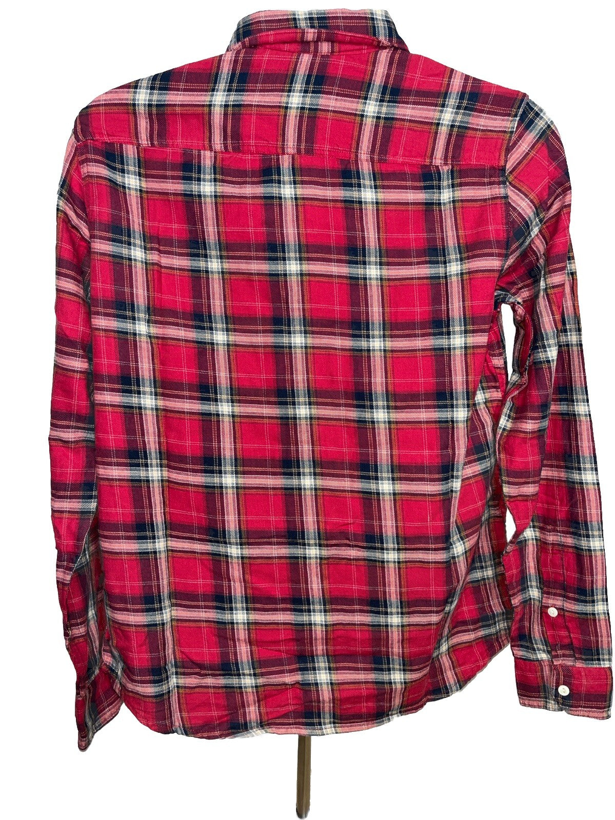 $79 Buffalo David Bitton Men’s Satwil Plaid Long Sleeve Shirt- Cranberry-Small