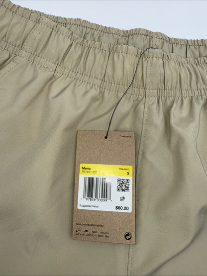 $60 Nike Form Tapered Versatile Pants Lightweight Jogger FB7497-Beige-Small-New