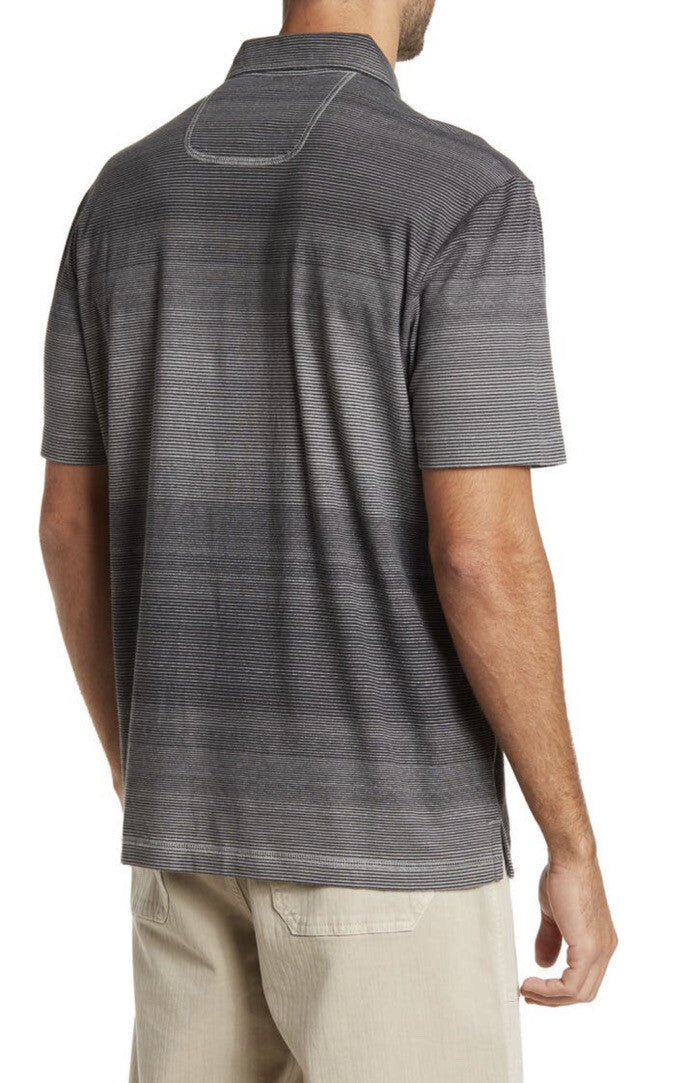 Tommy Bahama Men's Deauville Polo Shirt-Gray-Medium- New- Originally $99.50