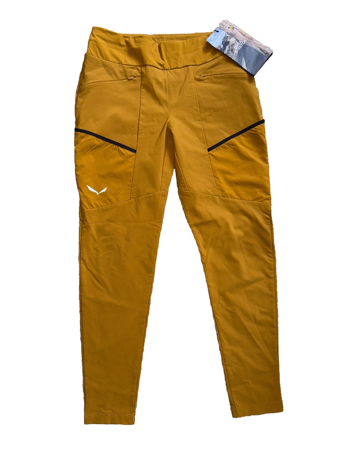 $135 Salewa Women’s Puez Warm Cargo Lightweight Outdoor Pants-Golden-Medium-New
