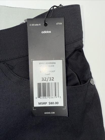 $80 ADIDAS Men's Ultimate 365  5-Pocket Tapered Golf Pants-Black -32W 32L-New