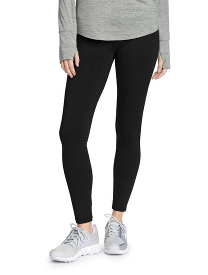 $109 Eddie Bauer Women’s Glacier Peak Tight Warm Pant-Black-Medium-New Tags
