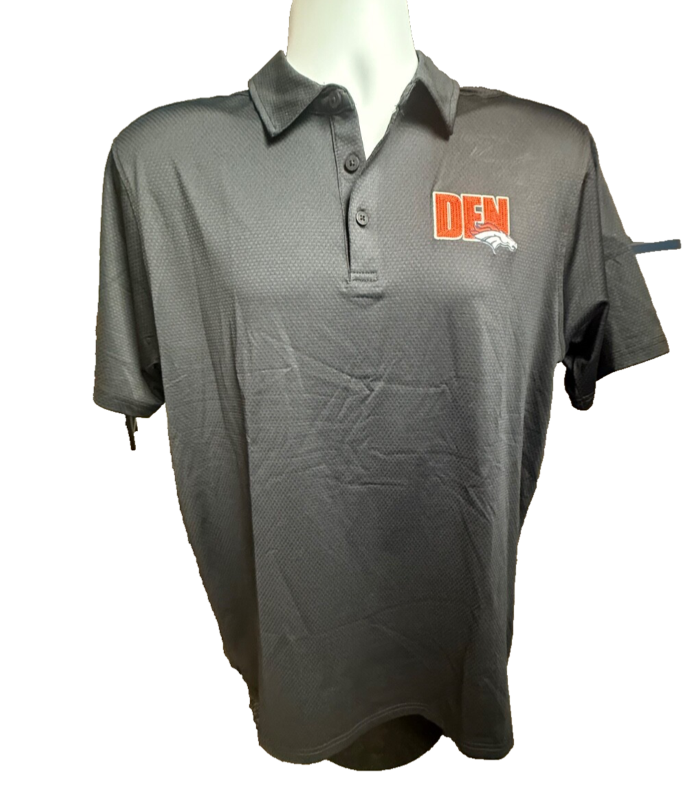 $80 Antigua Apparel Men’s-Denver Broncos Polo Shirt -Black- Medium-New Tag