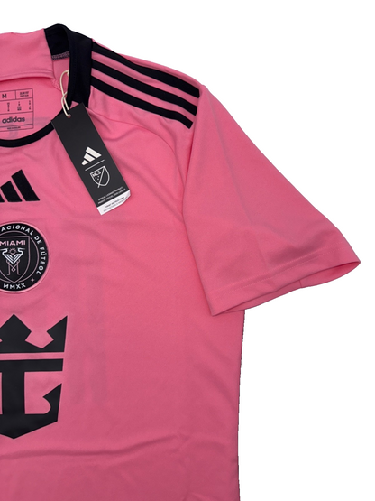 $130 Adidas Men’s Inter Miami Printed Home Jersey #10 Messi -Pink/Black-Medium