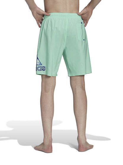 Adidas Swim Trunks Mens Floral Logo 9" Inseam Lined - Pulse Mint- Small- New