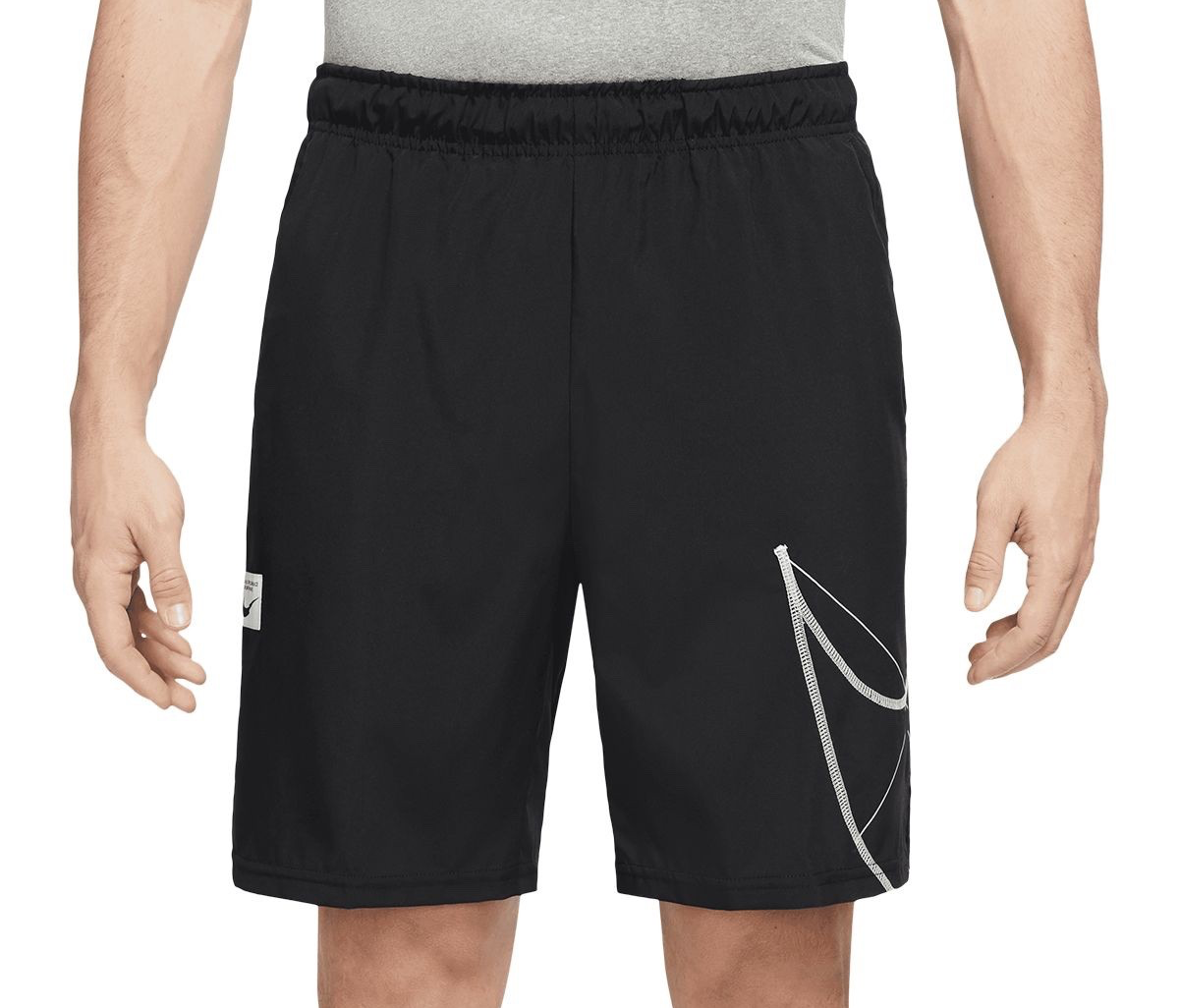 $45 Nike Men's Dri-FIT Q5 Flex Woven Shorts 9” - Black/White - Large - New