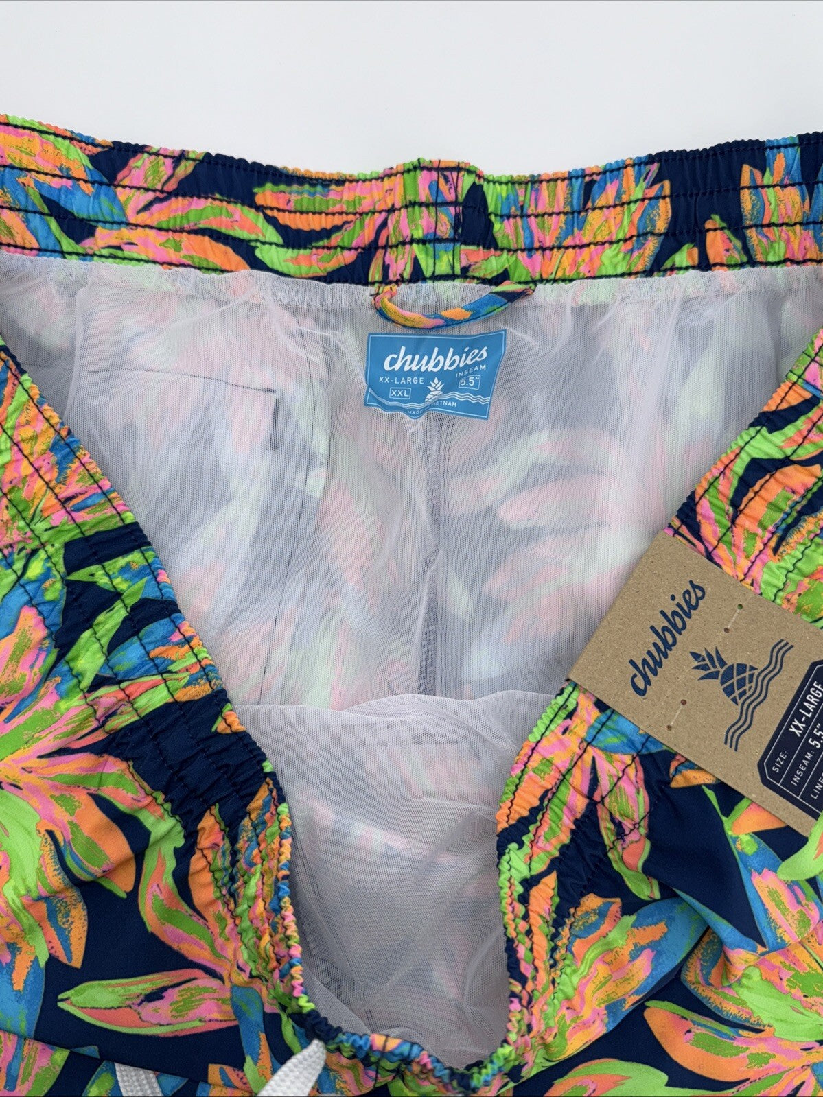$70 Chubbies The Ocean Flowers 5.5" Inseam Swim Trunks-Multi -2XLarge -New Tag