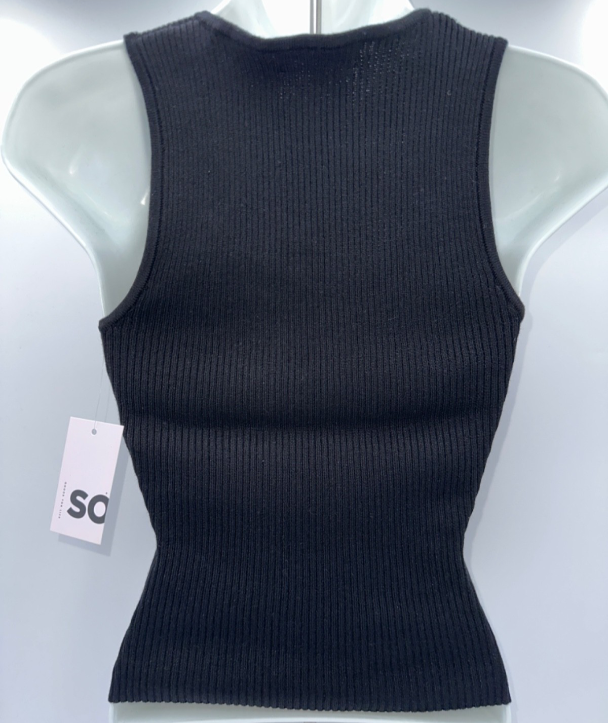 SO Women’s Sleeveless Sweater Tank Top - Black - Small - New With Tag