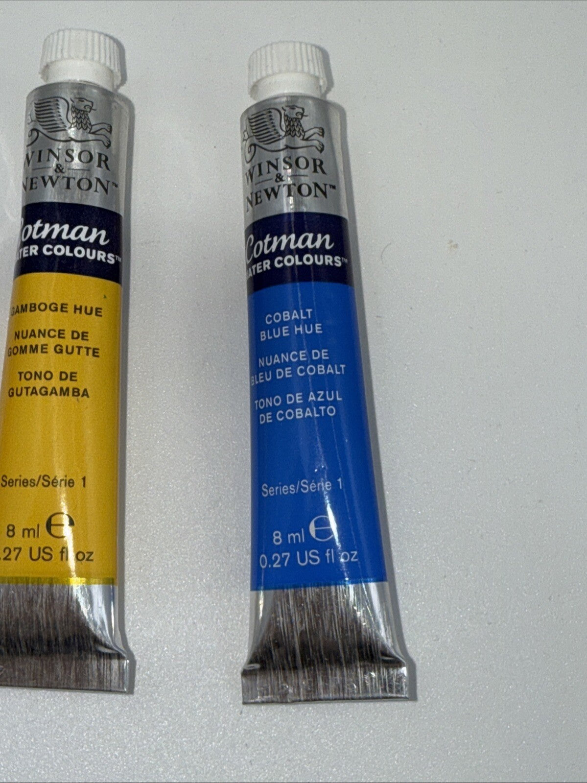 Combo Lot Of 3 Winsor & Newton Cotman Water Colours, 8ml, Red, Yellow, Blue