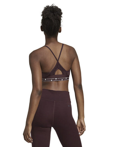 Adidas Aeroreact Training Light-Support Padded Bra- Clear Pink- MDD - New$35