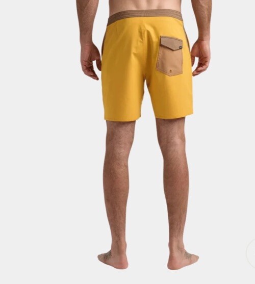 $68 Roark Men’s Chiller 17” Mixtape Boardshorts Trunks-Gold Yellow -30W- New Tag