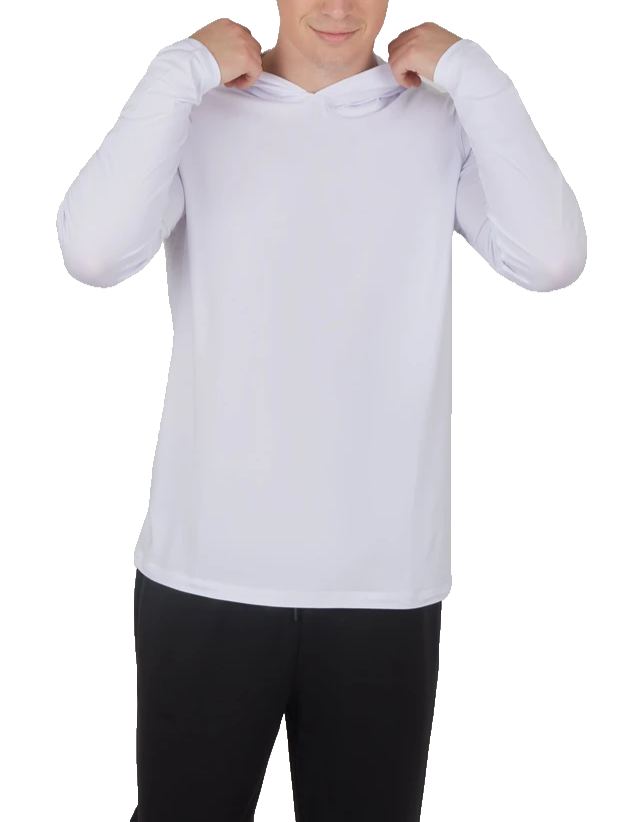 $42   90 Degree Men's Cationic Layback Long Sleeve Shirt - White - Small - New