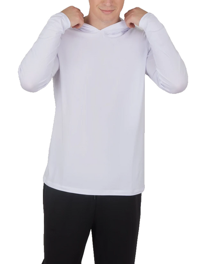 $42   90 Degree Men's Cationic Layback Long Sleeve Shirt - White - Small - New