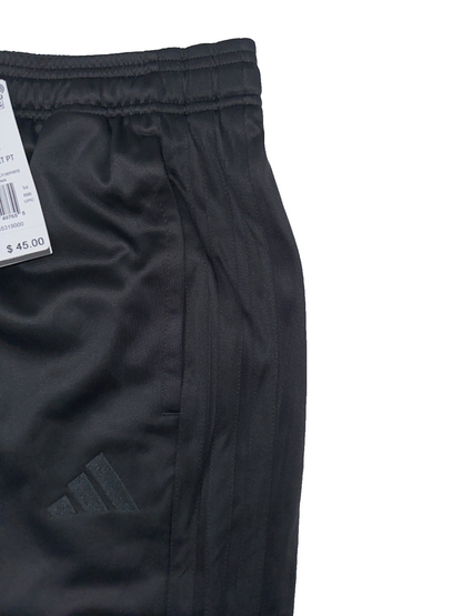 $45 Adidas Men's 3 Stripes Tricot Regular Tapered Track Pant - Black -Large-New