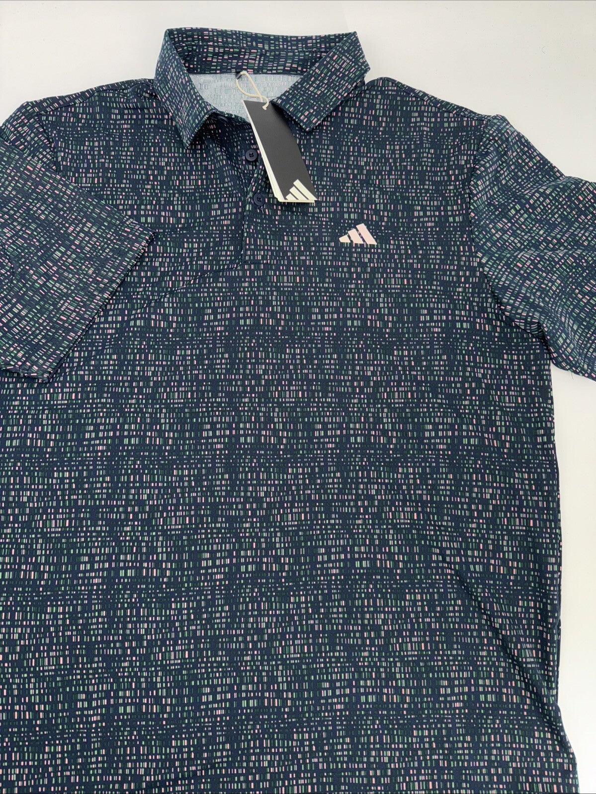 $70 Adidas Men’s Ultimate365 Power Grid Print Shirt -Collegiate Navy- Small-New