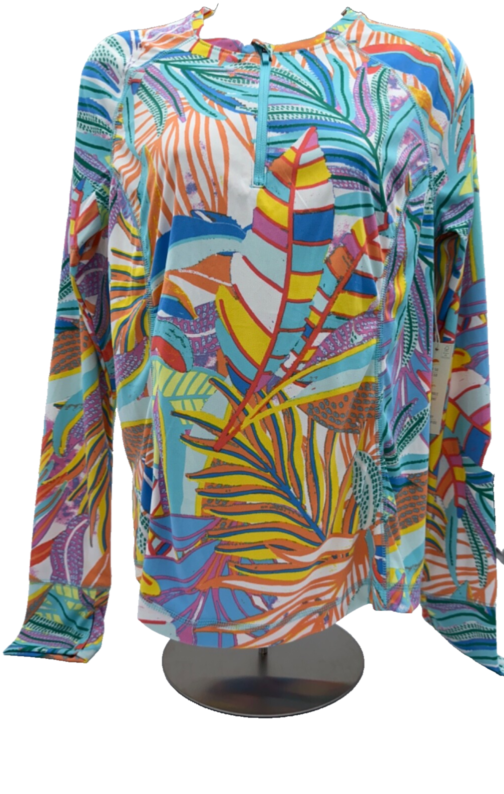 $68 C&C California Women's Long Sleeve 1/4 Zip Top - Multi Color - Medium - New