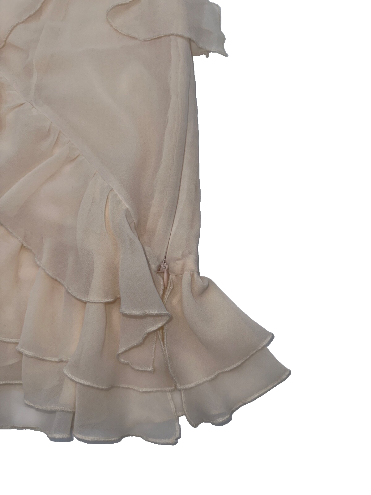 $68  Wafe Women's Polyester Ruffle Blouse - Peach - Small - New With Tags
