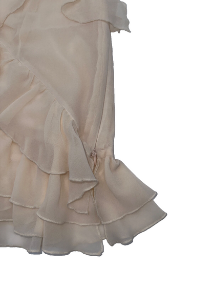 $68  Wafe Women's Polyester Ruffle Blouse - Peach - Small - New With Tags