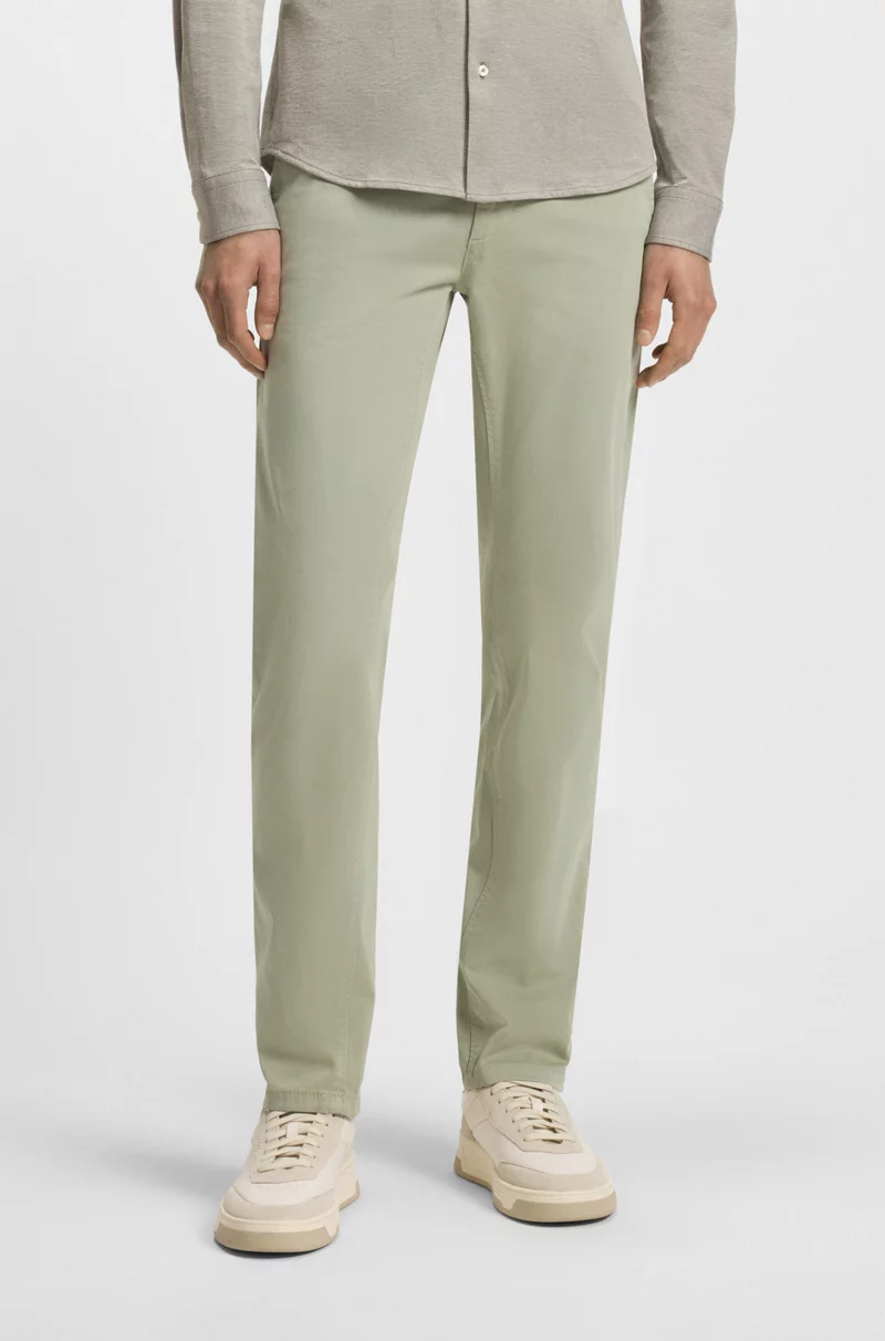 $159 Hugo Boss Men’s Slim Fit Chino Pants - Light Green - Size 32W x 30L - New