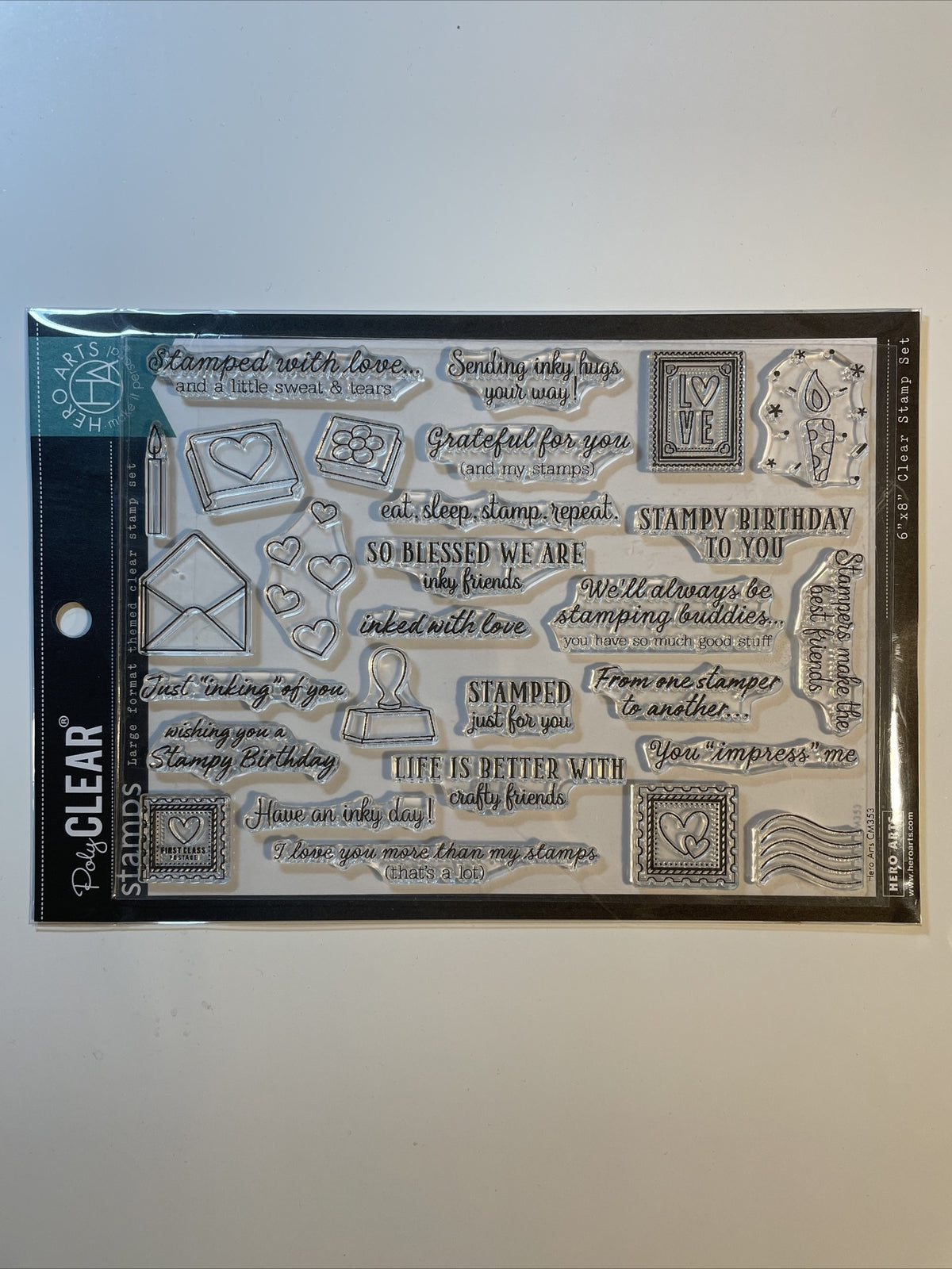 Hero Arts Poly Clear Stamps CM353 - 6" x 8" set - Best Price