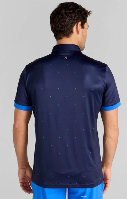 $110 Redvanly Men’s Ramey Golf Performance Polo Shirt-Midnight Navy-XLarge-New