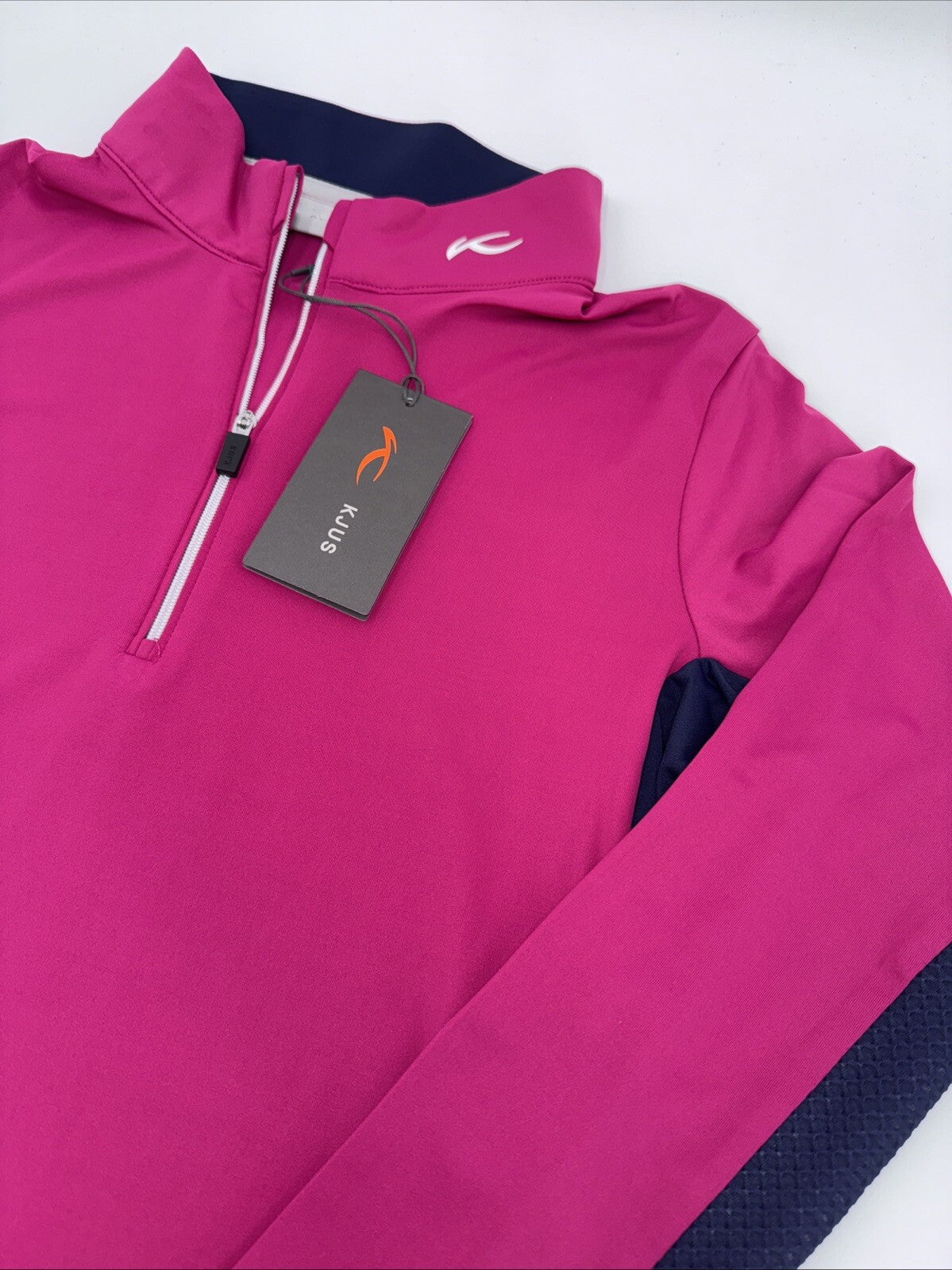 $160 KJUS Women’s Sunshine Comfort 1/4 Zip Golf Pullover UPF-Fuchsia -Small-New