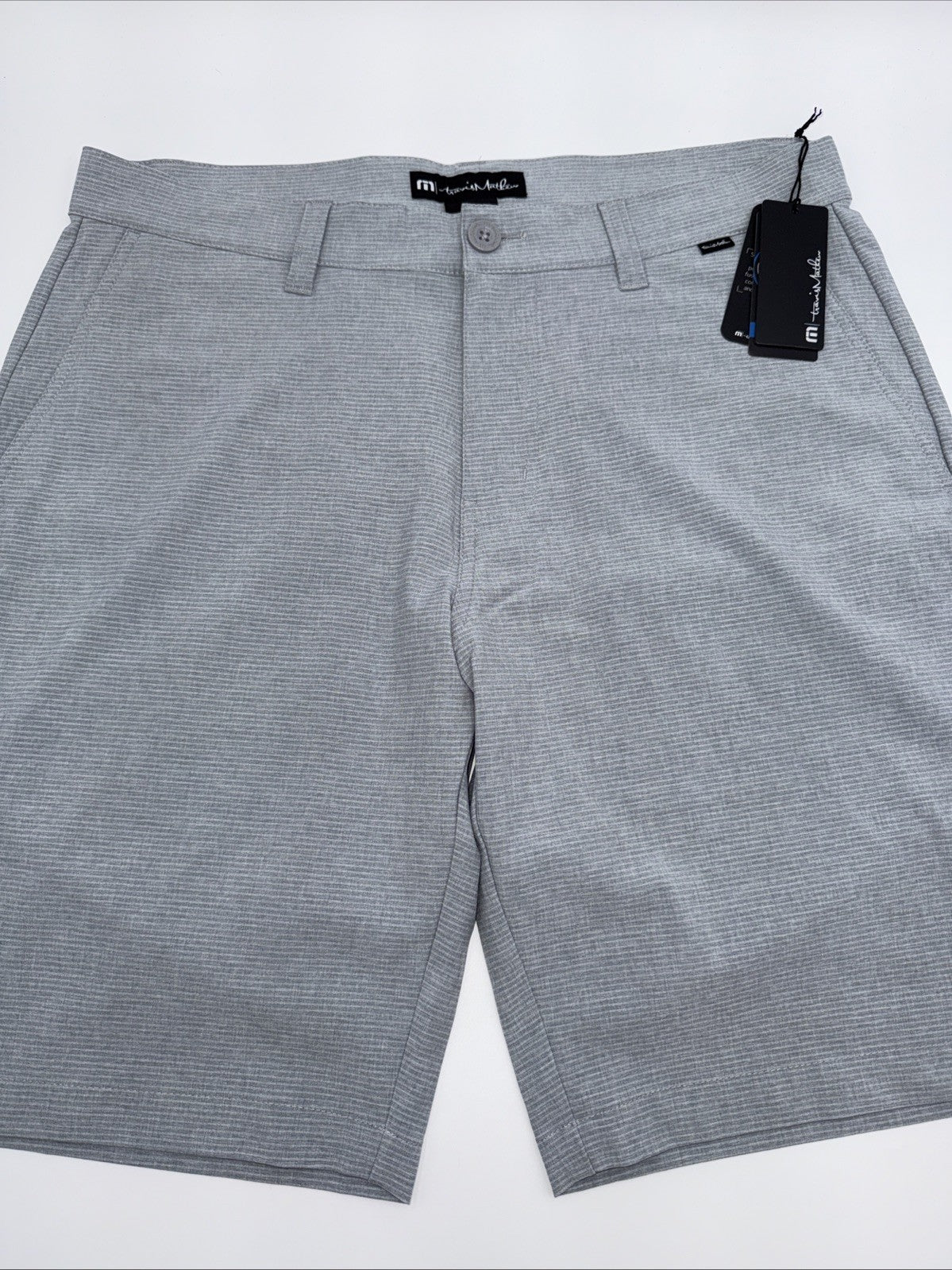 $94 Travis Mathew Men’s Sand Harbor Golf Shorts- Heather Sleet Grey- 30W-New Tag