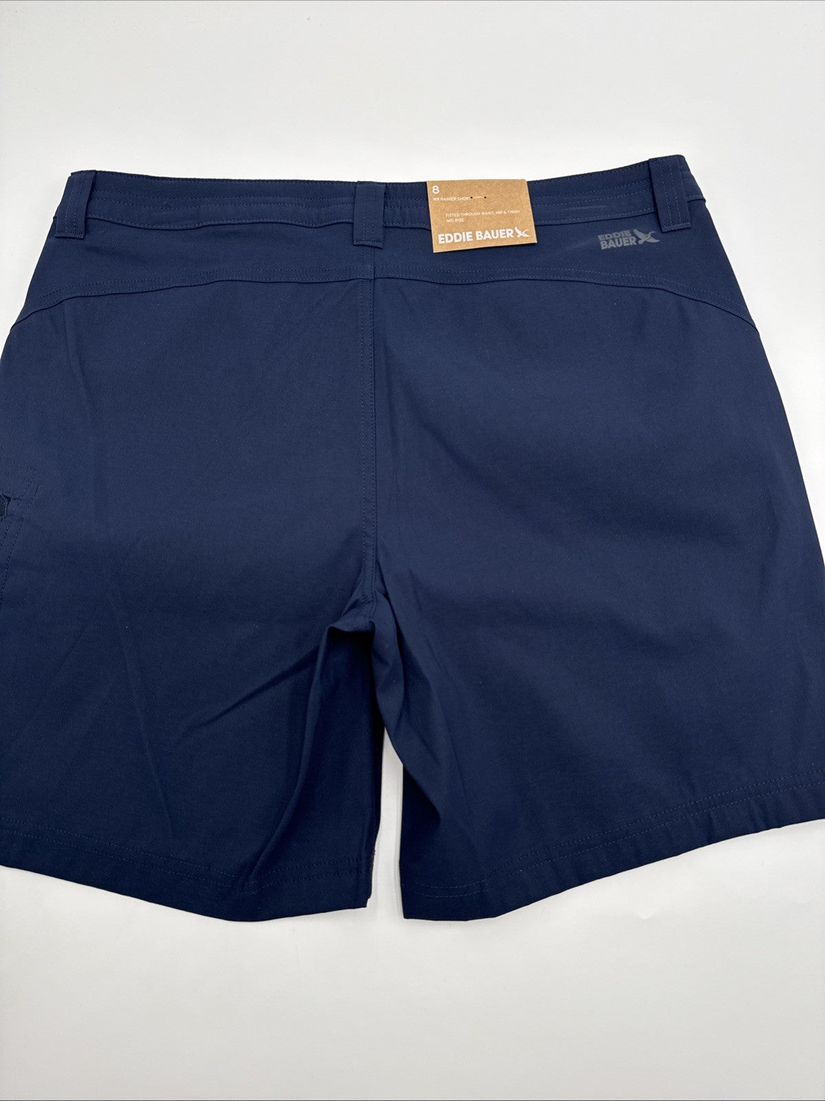 $60 Eddie Bauer Women’s Rainier Bermuda Shorts -Indigo -Size: 8 (31W)- New