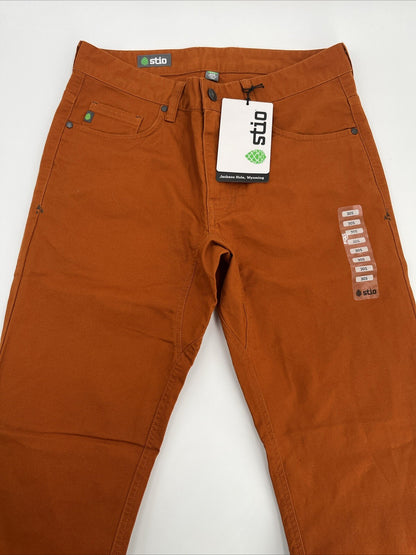 $100 Stio Men’s Organic Rivet Canvas Utility Pants- Saddle- Size 30 Short-New