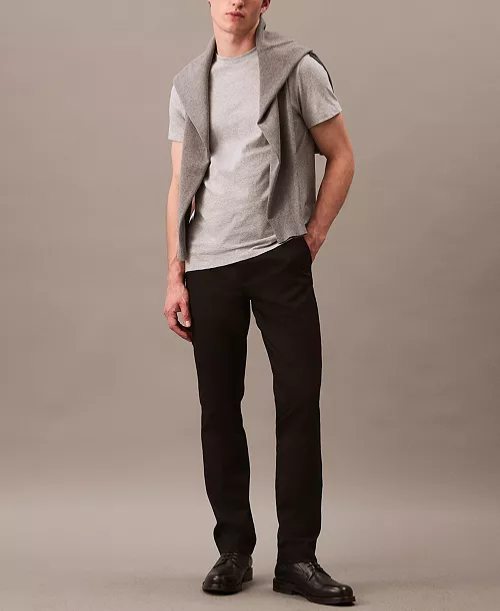 $90 Calvin Klein Men's Slim-Fit Modern Stretch Chino Pants - Black - 32W x 30L