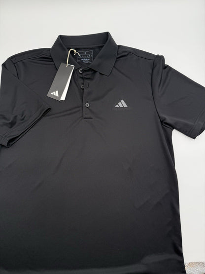 $60 Adidas Men’s-Golf Polo Shirt -Black-Small-New Tags