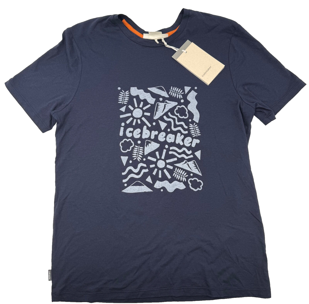 $55 Icebreaker Men’s- Tencel Cotton Short Sleeve-Midnight Navy-Medium-New Tag