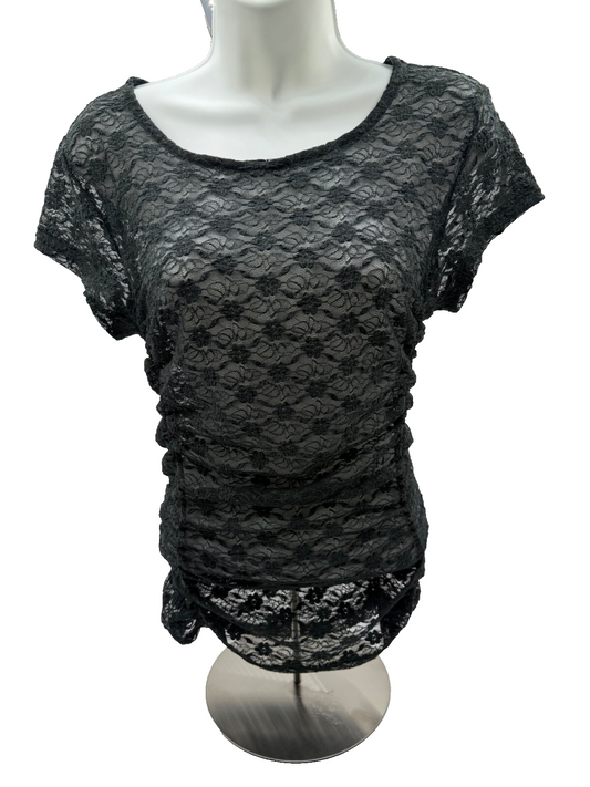 $38 Intimately Free People Women’s-Lace Shirt- Black- Medium-New Tag