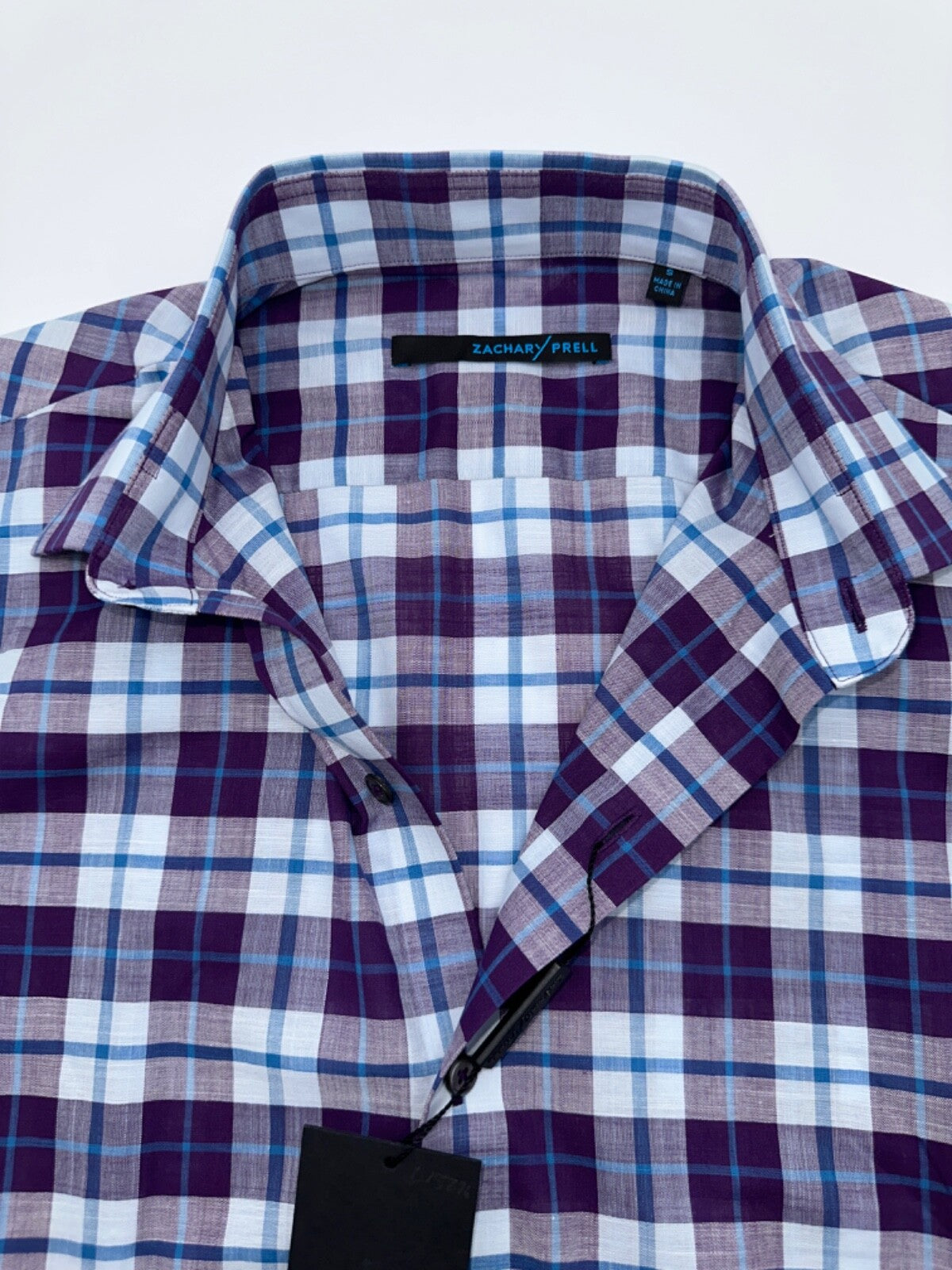 $228 Zachary Prell Men's Button Down Shirt - Clapper Purple - Small - New Tags